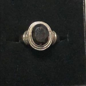 .925 sterling silver vintage solitaire style ring